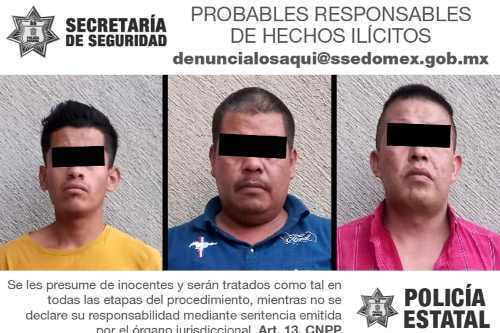 Detienen en Ixtapan de la Sal, a tres hombres por delitos contra la salud